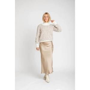 NEW BURGESS SWEATERS vienna turtleneck sweater in animal print